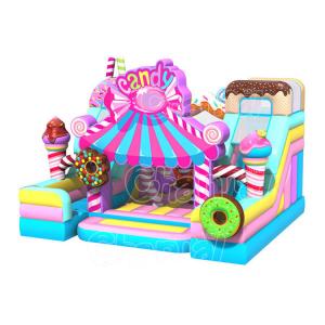 Wholesale Commercial Grade Inflatable Bounce House With Slide Candy Slide Castle from china suppliers