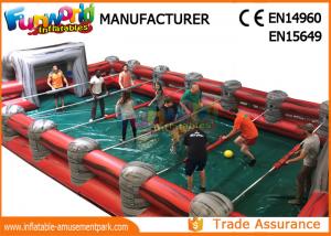Wholesale Professional Giant Inflatable Foosball Field Blue / Green / Yellow from china suppliers