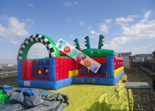 Quality Kids Inlfatable Amusement Parks Inflatable Run Chasing Race Fun City / Durable And Safety for sale