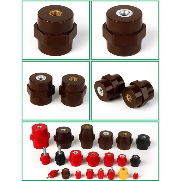 Post Busbar Insulator M8 Electrical Car Battery Insulator Drum Hexagonal