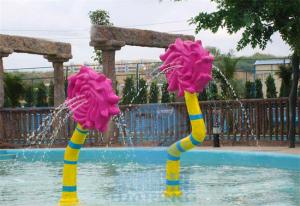 China Glass Fiber Water Splash Pad Anti Static Children Rose Flower Water Spray Park on sale