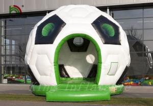 China Multicolored Football Blow Up Bouncy House Durable 0.55mm PVC Tarpaulin Material on sale