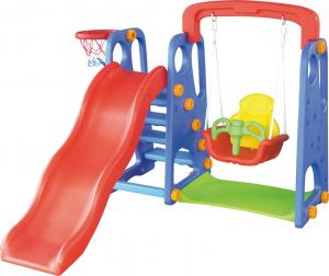 Wholesale CE standard kindergarten kids toys indoor plastic slide with swing set from china suppliers