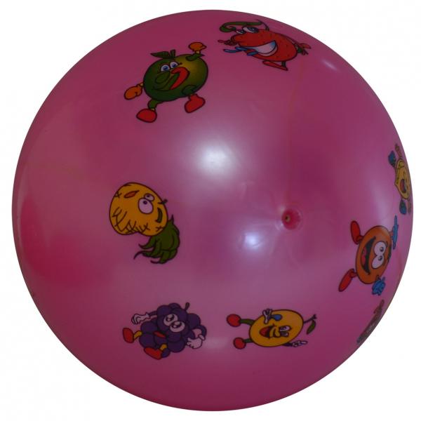 Quality multi color printed inflatable PVC ball toys pink ground angry fruits for sale
