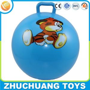China children inflatable high handle bouncing ball printed logo on sale