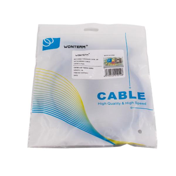 Blue 3ft 5ft 7ft Unshielded Cat5e Patch Cables Networking Cable With RJ45 Jack