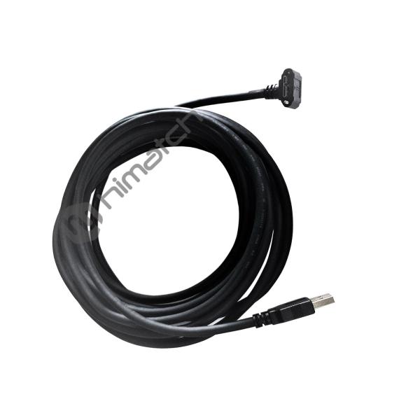 5M USB3 Vision Cable A/M To Micro B Left Angle With Locking Screws Cable