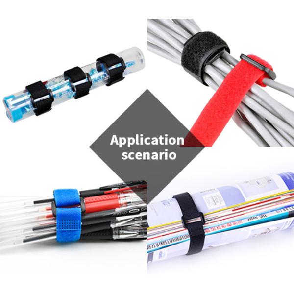 Nylon Reusable Hook and Loop Straps with Custom Logo Printing and Eco-Friendly Design for Secure Cable Management