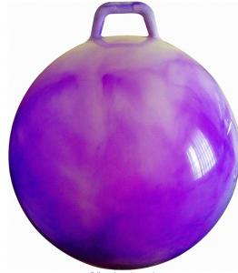 China Round Space Hopper Ball with Air PumpHoppity Ball inflatable Bouncer Toy With Handle on sale
