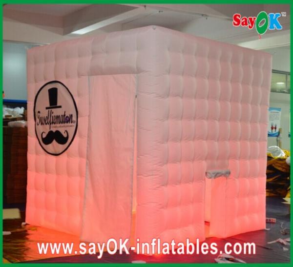 Quality Funny Photo Booth Props Exhibitions Inflatable Photo Booth Enclousre Portable Led Cube Led Lighting for sale