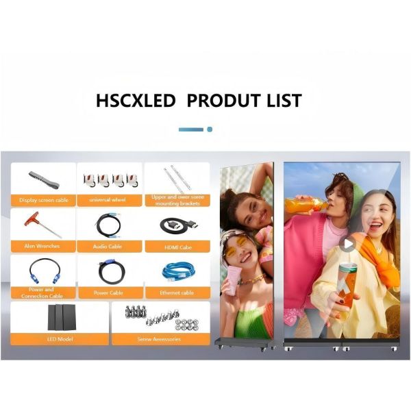 P1.25 Foldable LED poster screen LED Poster Display