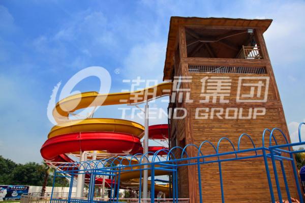 Quality Custom Water Slides For Big Outdoor Resort Spiral Water Park , ISO-9001 for sale