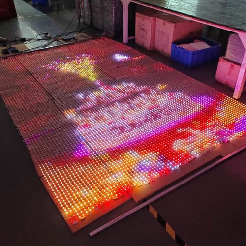 P15 LED Flying Magic Carpet Screen Portable Drone Soft Screen Flying Screen Led Video Curtain Flag Curtain