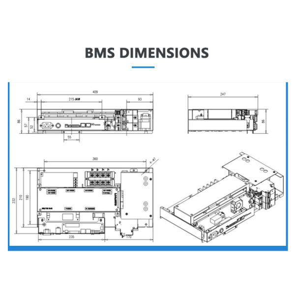GCE 38S121.6V 100A High Voltage Integrated BMS Battery Management System for Lithium Batteries