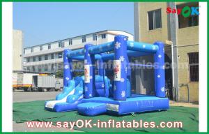 Wholesale Inflatable Bouncy Slides Customized 0.55mm PVC Tarpaulin Inflatable Bouncy Castle Frozen Obstacle Course For Children from china suppliers