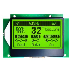 China 128X64 SPI Graphic LCD Display , ST7565R Yellow LCD Graphic 128x64 on sale