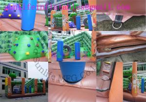 Wholesale Exciting Jungle Inflatable Bouncy House Slide / Funtime Bouncy Castles With Slide from china suppliers
