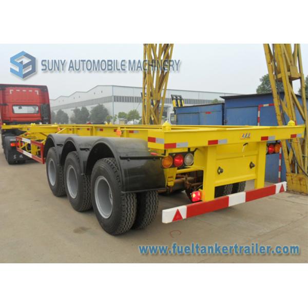 Flatbed Three Axles Container Skeletal Trailer 53ft Container Mechanical Suspension