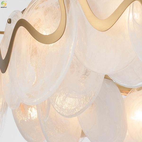 Iron Electroplating Nordic Crystal Pendant Light Home Art Baking Paint Gold E14