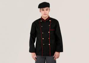 Wholesale Anti - Pilling Cook Cool Chef Coats Standard Small Sleeve With Buttons And Pockets from china suppliers