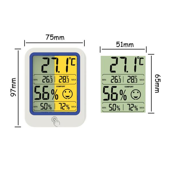 DTH-159 Digital Min-Max Hygrometer Indoor Thermometer Humidity Gauge With LCD Backlight