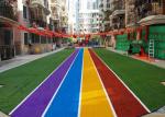 Runing Track Coloured Artificial Grass Carpets For Landscaping Decoration