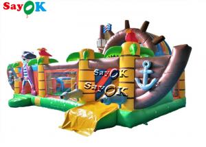 China Outdoor Pirate Jump Castle Inflatable Trampoline With Slide For Children on sale