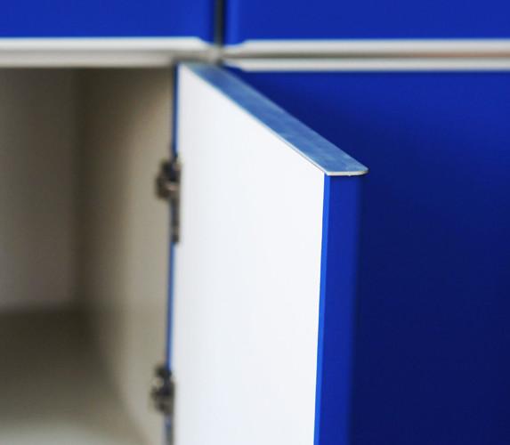 1 Tier Bule Employee Storage Lockers PVC Material With Master Combination Padlock