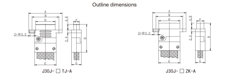 Micro J30J Connector ODM Female D Sub Connector J30J-9ZKP-A With Shielding Braid Cable Clipper