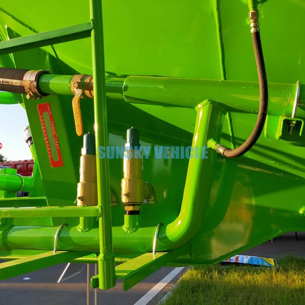 3 Axle Light Bulk Cement Tank Trailer 50 Tons Payload