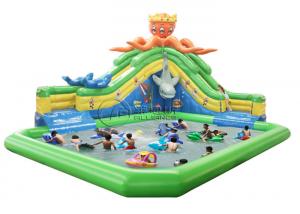 hot swimming pool equipment octopus inflatable water slide cheap slide