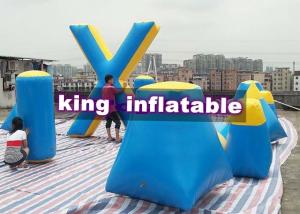 Wholesale Strong Blue / Yellow Inflatable Floating Paintball Sport Games Blindage Durable from china suppliers