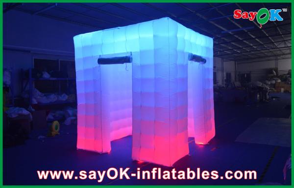 Quality Inflatable Party Decorations 2.4x2.4x2.5m Big Inflatable Led Photo Booth Wedding Inflatable Booths for sale
