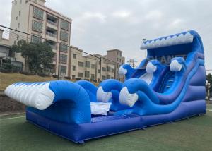 Wholesale 0.55mm PVC Backyard 15ft Inflatable Water Slides With Pool from china suppliers