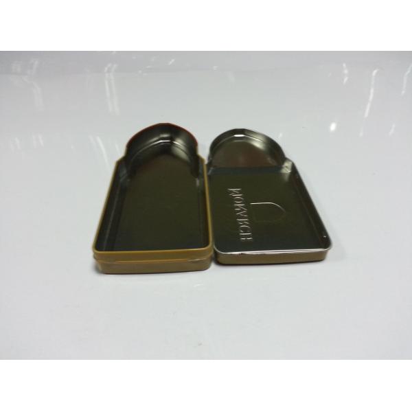 Yellow Geometry Pencil Tin Box Tinplate Containers For Stationery Packaging