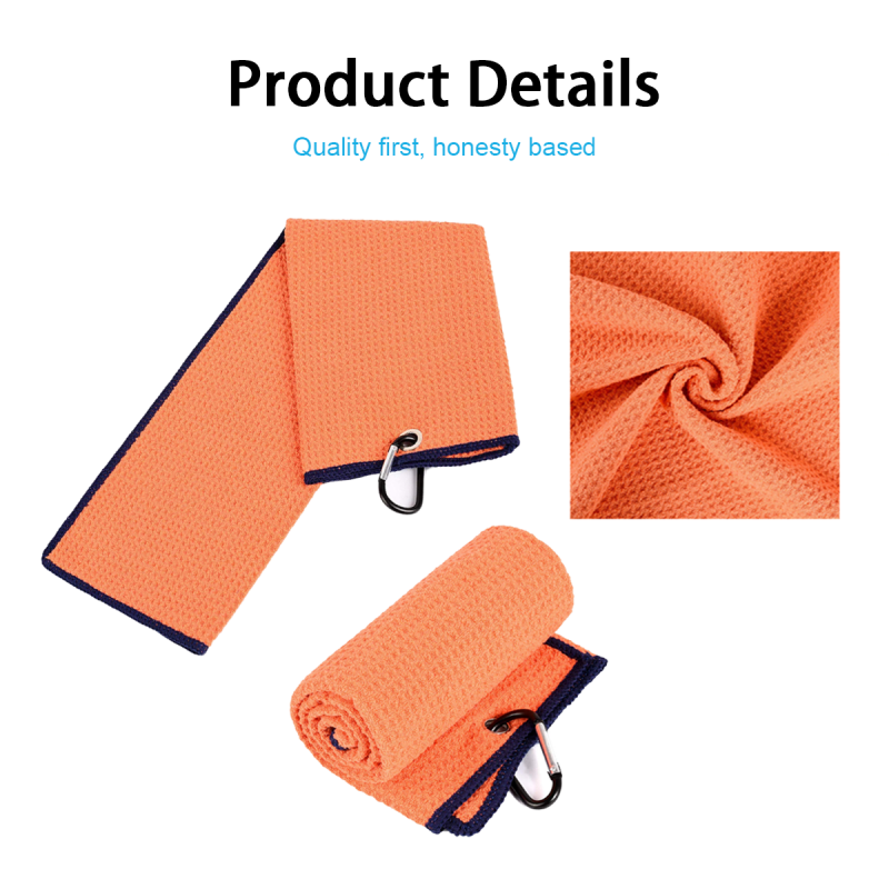 Quick Dry waffle microfiber golf towel With Custom Logo