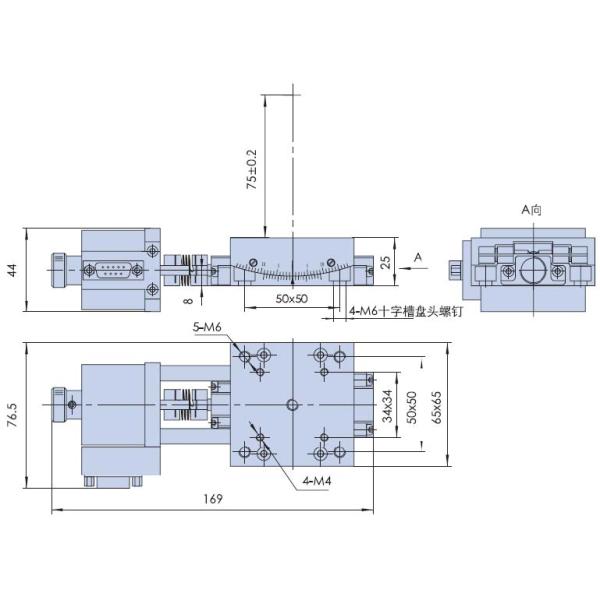 Angle Adjustment Motorized Goniometer Stages With Worm Gear