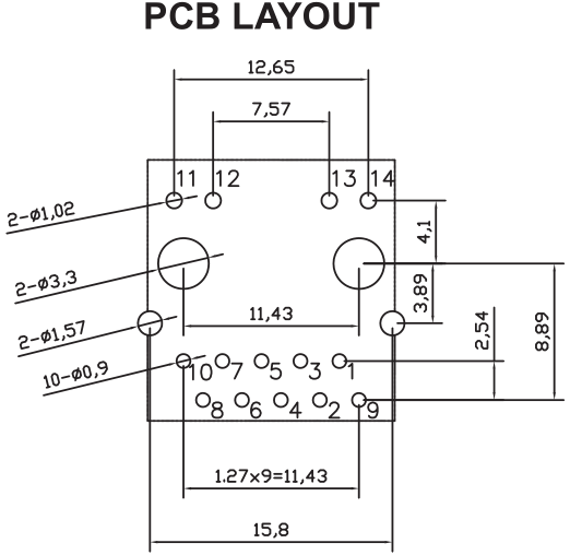 ARV11-3868I ALLIED Single Port Vertical Mount RJ45 10/100 Base-T for Ethernet