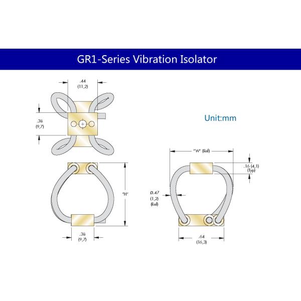 Compact Wire Rope Vibration Isolator Video Camera Wire Damper Stabilizer