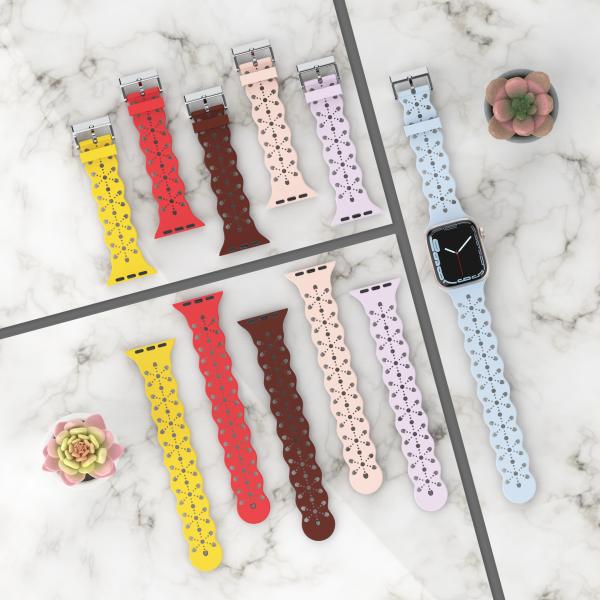 Universal Smart Watch Silicone Strap 38mm 40mm 41mm 42mm 44mm Lace