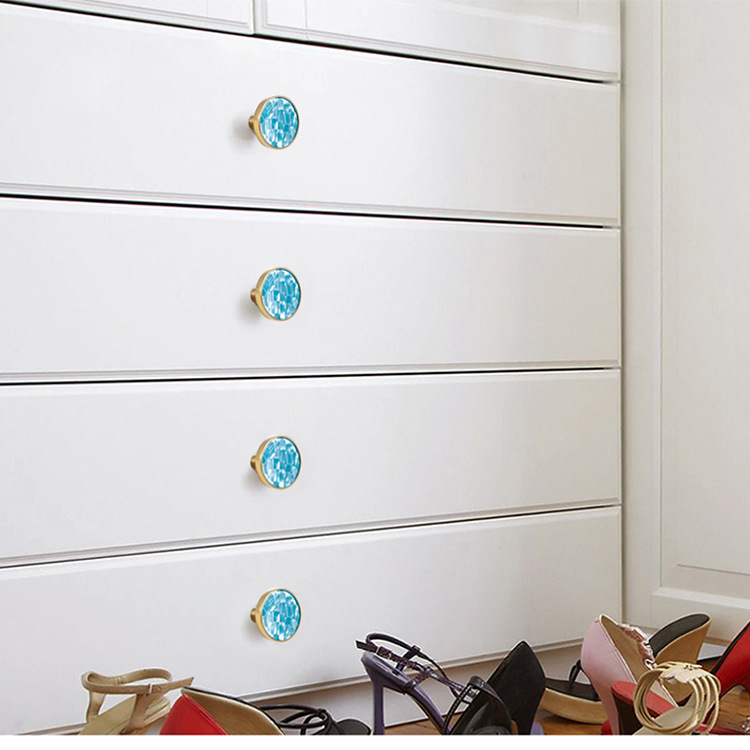 Hot Selling Zinc Shell Drawer Knobs Colorful Pulls for Kitchen Cabinets Bedrooms Bathrooms Outdoor Warehouse Living Room Screws