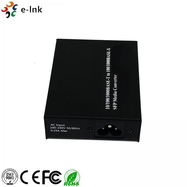 Quality Lightweight Black Color Fiber Ethernet Media Converter Extremely Low Power Consumption for sale