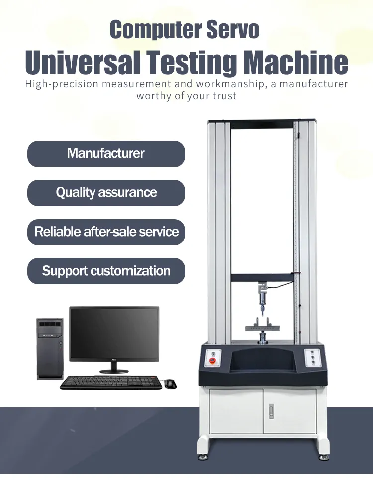 Plastic Universal Servo Hydraulic Testing Machine Double Column for Strength Tensile Testing Machine