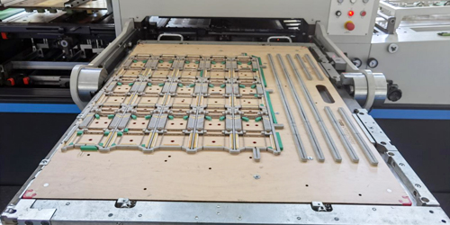 High Precision Carton Box Die Cutting Machine For Packaging 0.7Mpa Height 23.8mm