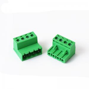 China Green PCB Terminal Block Pitch 5.08mm Rated Voltage 300V Plastic Electrical Screw Blocks on sale