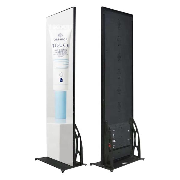 Led Poster Mirror Led Screen CE UL RoHS Mobile Stand Remote Control 4G WIFI