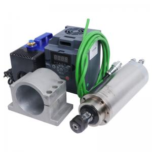 China 2.2KW 80mm YFK Water Cooled CNC Spindle Motor Kits VFD Clamp Mount Water Pump Water Pipe on sale