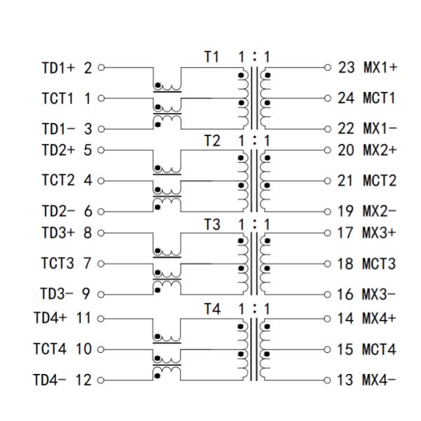LP6096ANL PoE+ Magnetics