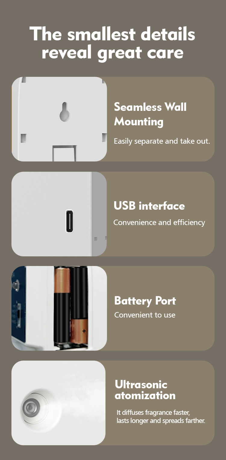 Small Aroma Machine with Waterless Feature LCD Screen Display Office and Hotel Electric USB Power Ultrasonic Essential Oil Diffuser