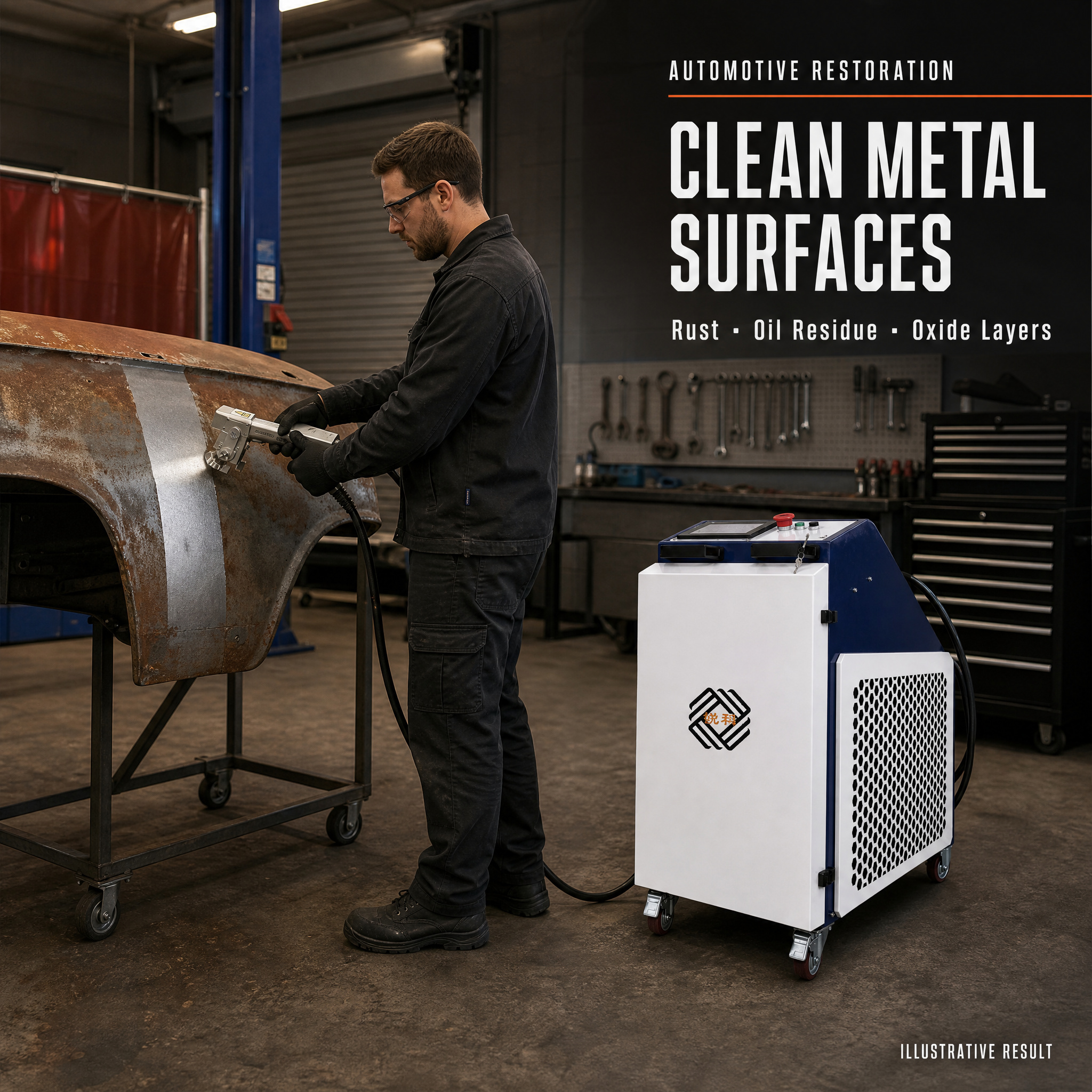 Handheld Fiber Laser Cleaning Machine | One Machine for Multiple Applications: Rust, Oil Residue & Oxide Layer Removal